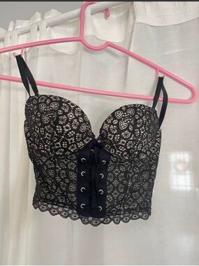 Vintage Victoria Secret Corset Bralette Lace-Up